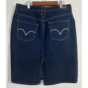 Levi's Stretch Denim Knee Length Pencil Skirt Women's Size 10 Jean Skirt